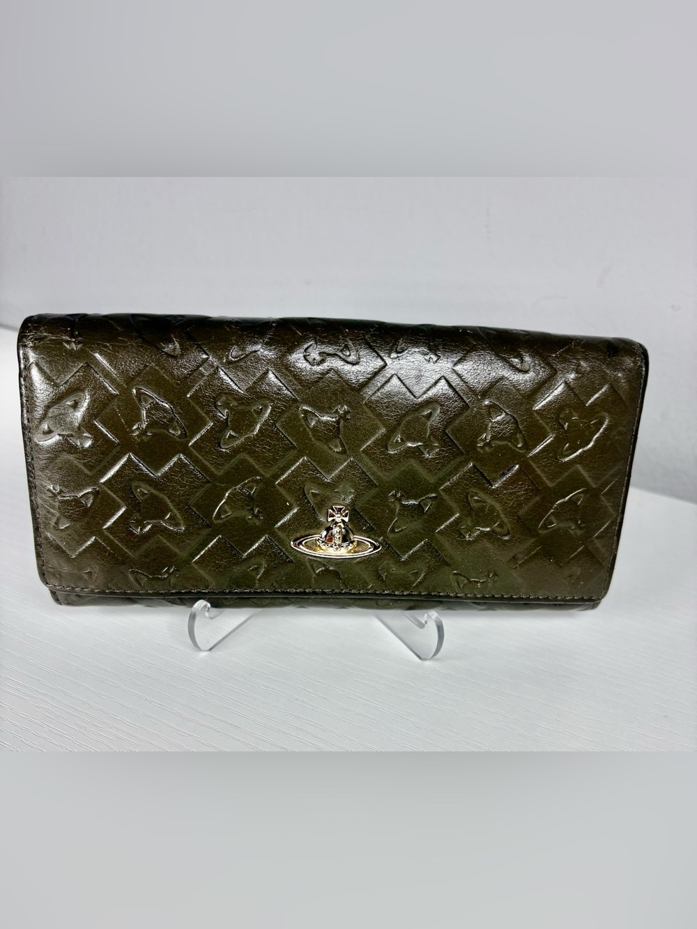 Vivienne Westwood Embossed Leather Wallet~ made in Italy